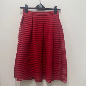 Maje Circle Skirt. Red. Size 1